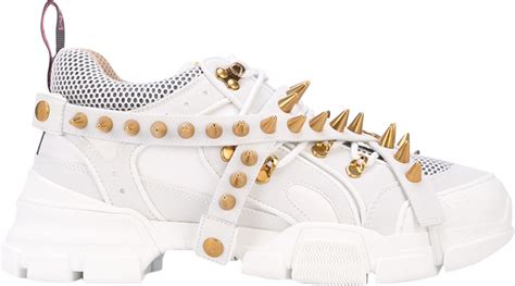 gucci with spikes|gucci flashtrek with crystals white.